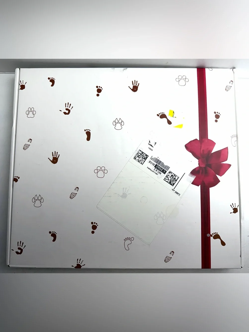 Baby Handprint & Footprint Keepsake Frame - White